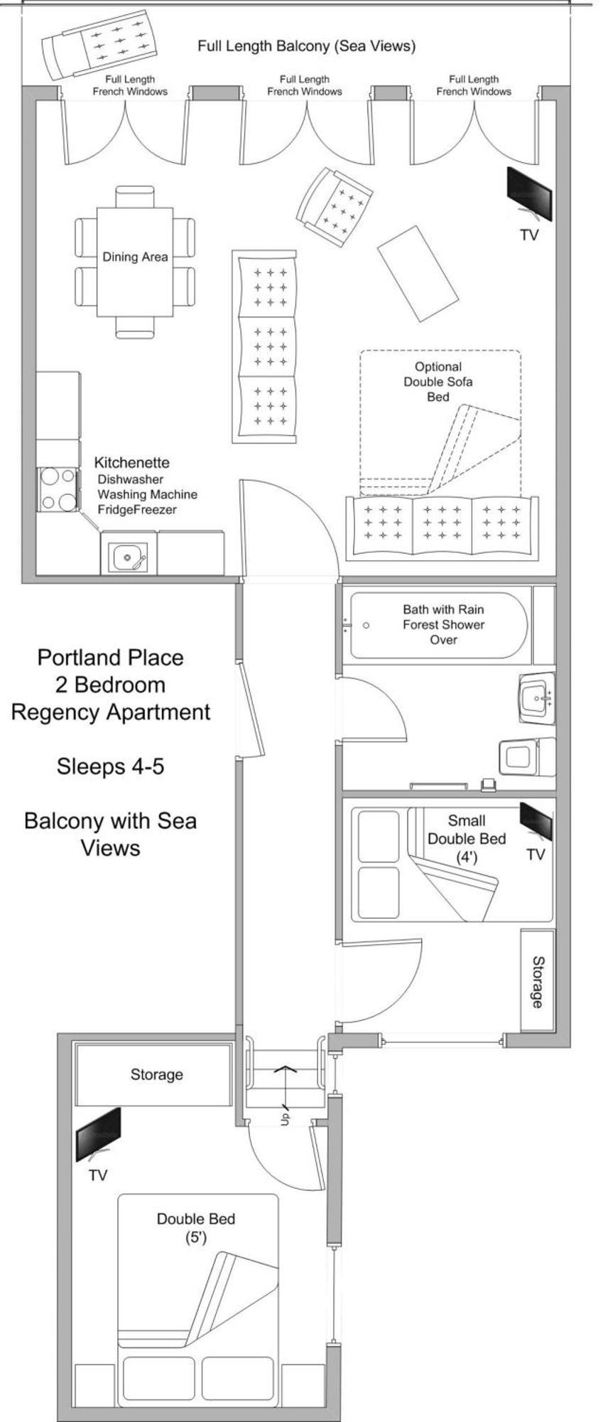 Portland Place Apartment Brighton Bagian luar foto