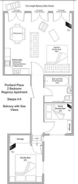 Portland Place Apartment Brighton Bagian luar foto